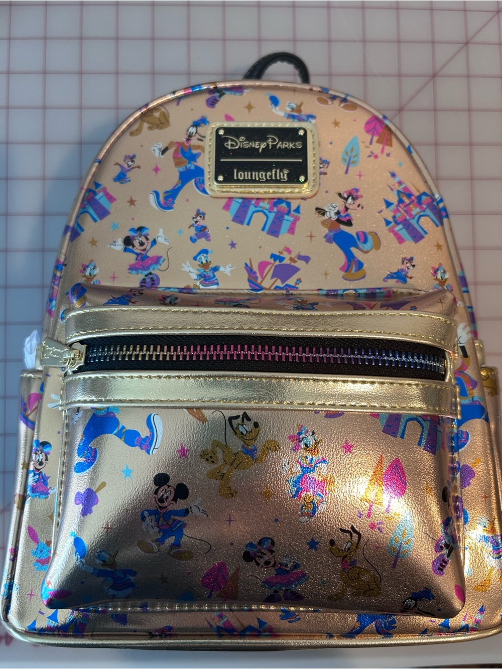 Loungefly Disney Parks 70th Anniversary Gold Loungefly